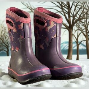 Boggs Child Toddler Unicorn Waterproof Boots 9C NeoTech Mud Rain Slip On GUC
